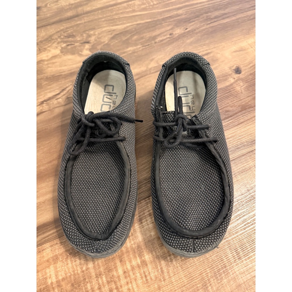 Hey Dude Wally Charcoal Grey Mens Casual‎ Loafers Slip On Shoes Sz 8